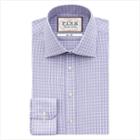 Thomas Pink Edgar Check Slim Fit Button Cuff Shirt White/purple