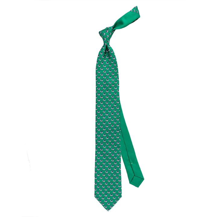 Thomas Pink Elephant And Castle Printed Tie Green/navy