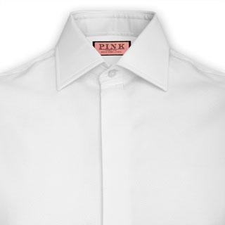 Thomas Pink Marcella Placket Evening Classic Fit Double Cuff Shirt White Regular