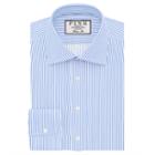 Thomas Pink Grant Stripe Classic Fit Button Cuff Shirt Pale Blue/white  Regular
