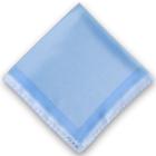 Thomas Pink Pinpoint Spot Silk Pocket Square Pale Blue/plain