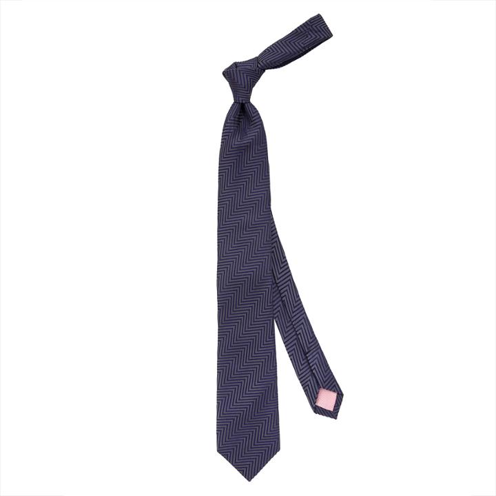 Thomas Pink Sedgwick Herringbone Woven Tie Grey/navy