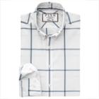 Thomas Pink Hollywell Check Classic Fit Button Cuff Shirt White/blue