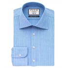 Thomas Pink Abel Stripe Slim Fit Button Cuff Shirt Blue/white  Regular