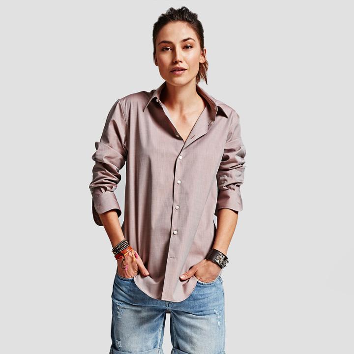 Thomas Pink Darcy End On End Shirt Pale Pink/grey