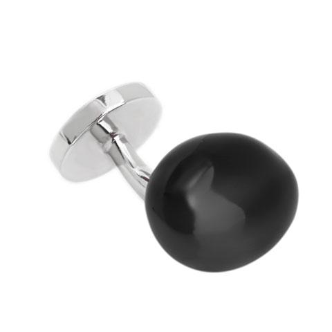 Thomas Pink Mix And Match Pebble Cufflink - Sold Individually Black/plain