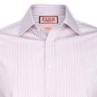 Thomas Pink Ian Stripe Classic Fit Double Cuff Shirt Pink/white  Long