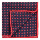 Thomas Pink Cecil Spot Pocket Square Navy/red