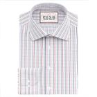 Thomas Pink Barton Check Classic Fit Button Cuff Shirt Navy/red  Long