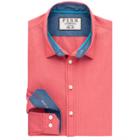 Thomas Pink Kenny Stripe Slim Fit Button Cuff Shirt Red/blue