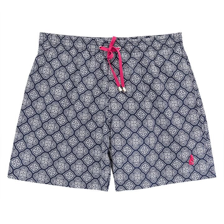 Thomas Pink Nicholson Swim Shorts Navy/white
