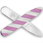 Thomas Pink Striped Collar Bones Silver/pink