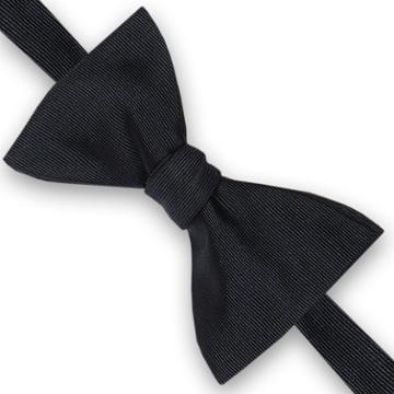 Thomas Pink Black Self Tie Bow Tie Black