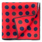 Thomas Pink Random Dot Pocket Square Red/navy