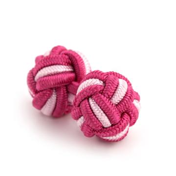 Thomas Pink Classic Two - Tone Cuff Knots Deep Pink/pink
