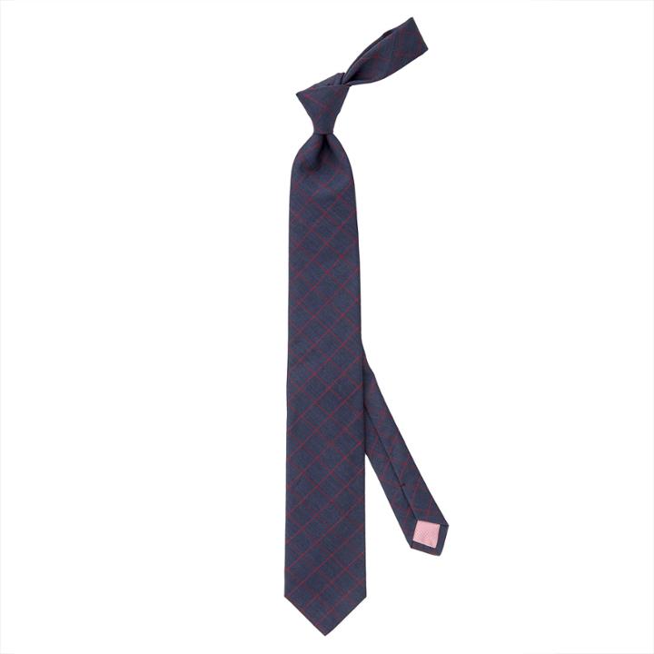 Thomas Pink Edward Check Woven Tie Navy/red