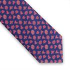 Thomas Pink Dulverton Flower Woven Tie Navy/pink