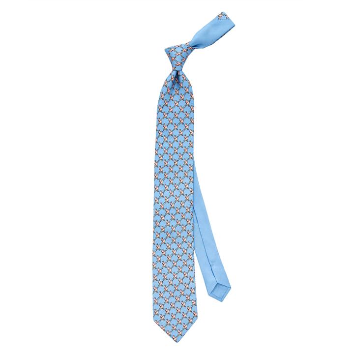 Thomas Pink Love Bird Printed Tie Pale Blue/pink