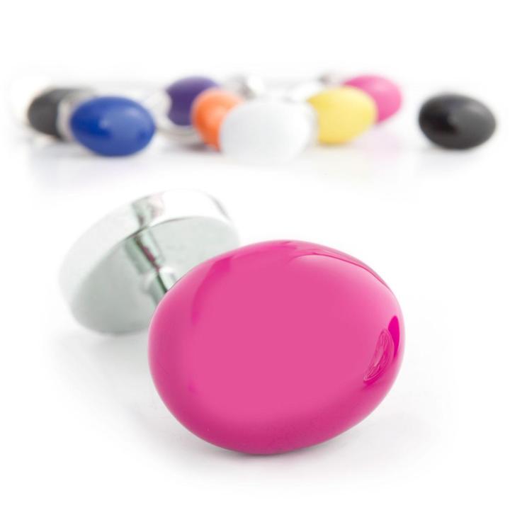 Thomas Pink Mix And Match Pebble Cufflink - Sold Individually Pink