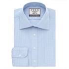 Thomas Pink Davenport Texture Classic Fit Button Cuff Shirt Pale Blue/white  Regular