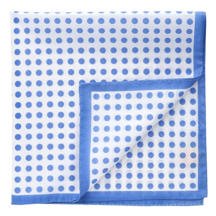 Thomas Pink Spot Handkerchief Pale Blue/white