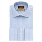 Thomas Pink Shonibare Check Classic Fit Double Cuff Shirt White/blue  Regular