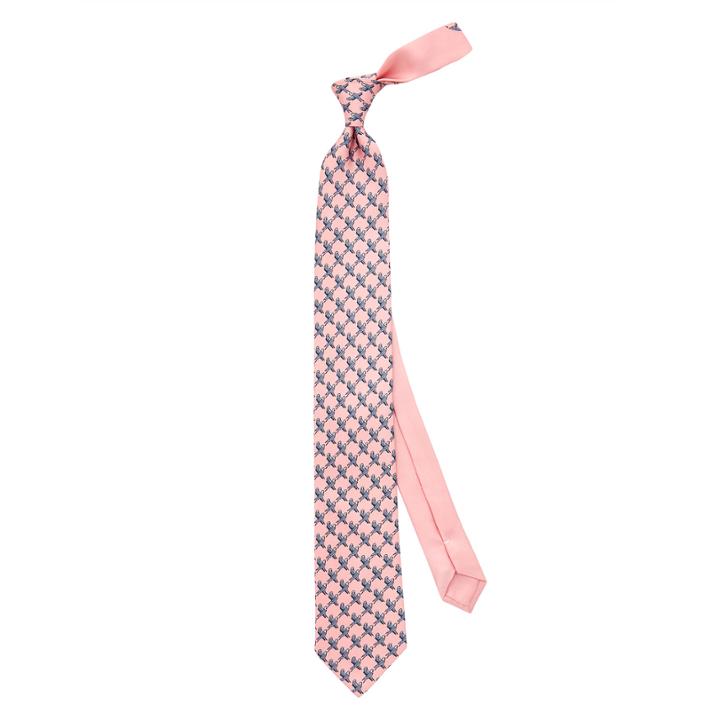 Thomas Pink Love Bird Printed Tie Pale Pink/grey