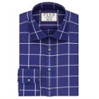 Thomas Pink Woodward Check Slim Fit Button Cuff Shirt Blue/pink