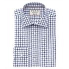 Thomas Pink Lyndon Check Classic Fit Button Cuff Shirt White/navy  Regular