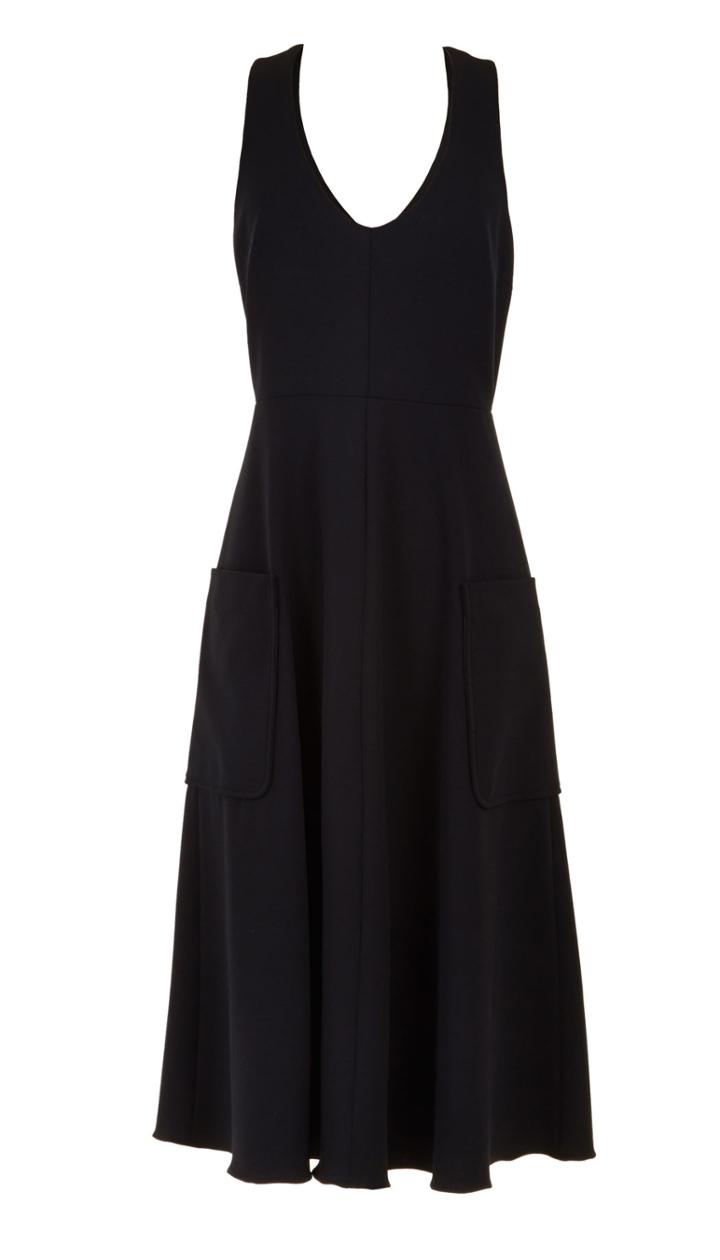 Structured Crepe Cargo Dress