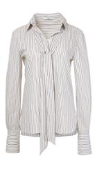Luxe Striped Shirting With Tie Detail