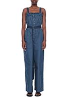 Nylon Strapless Jumpsuit With Removable Ties