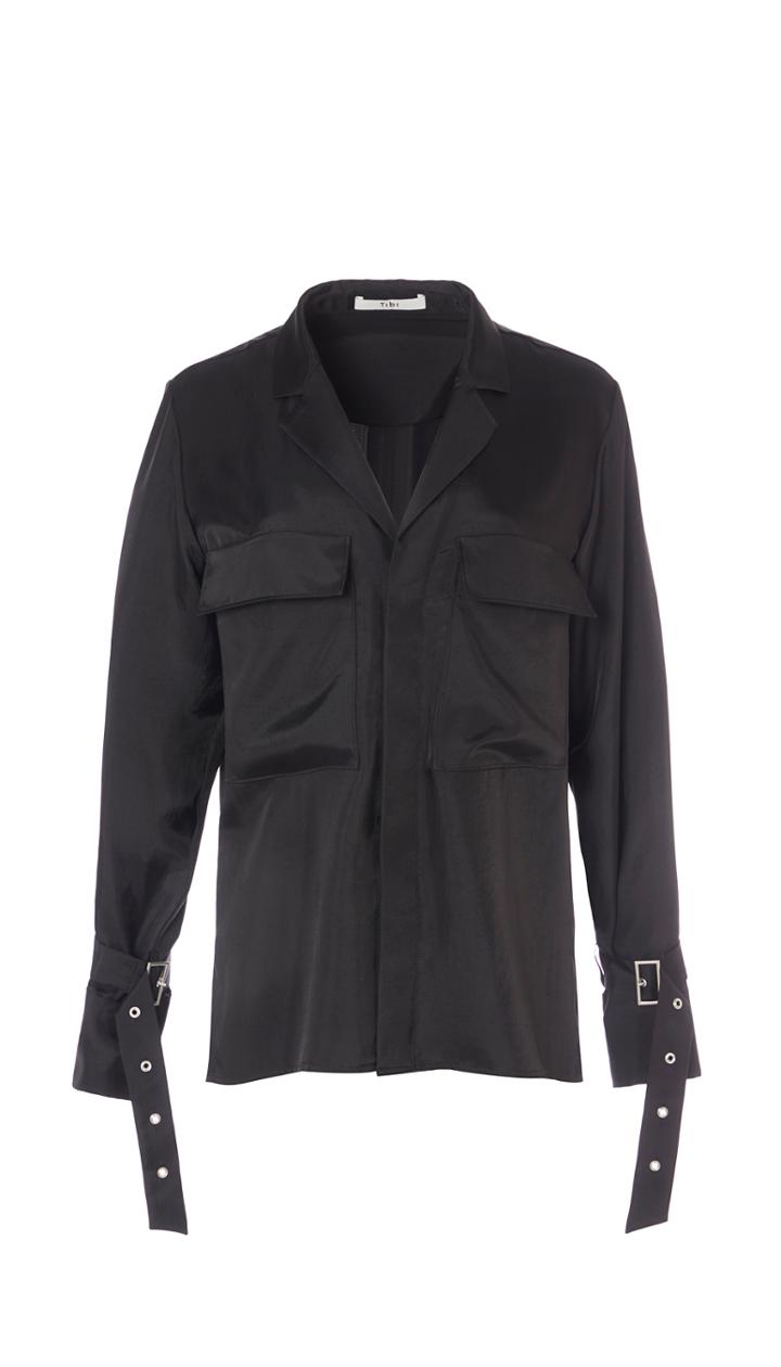 Mendini Twill Shirt Jacket With Buckle Detail