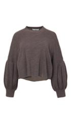Merino Wool Oversized Puff Sleeve Pullover
