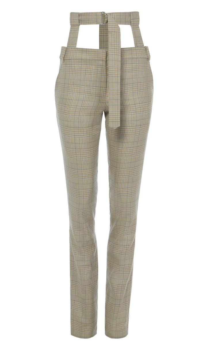 Cooper Silk Wool Pants With Removable Corset Belt