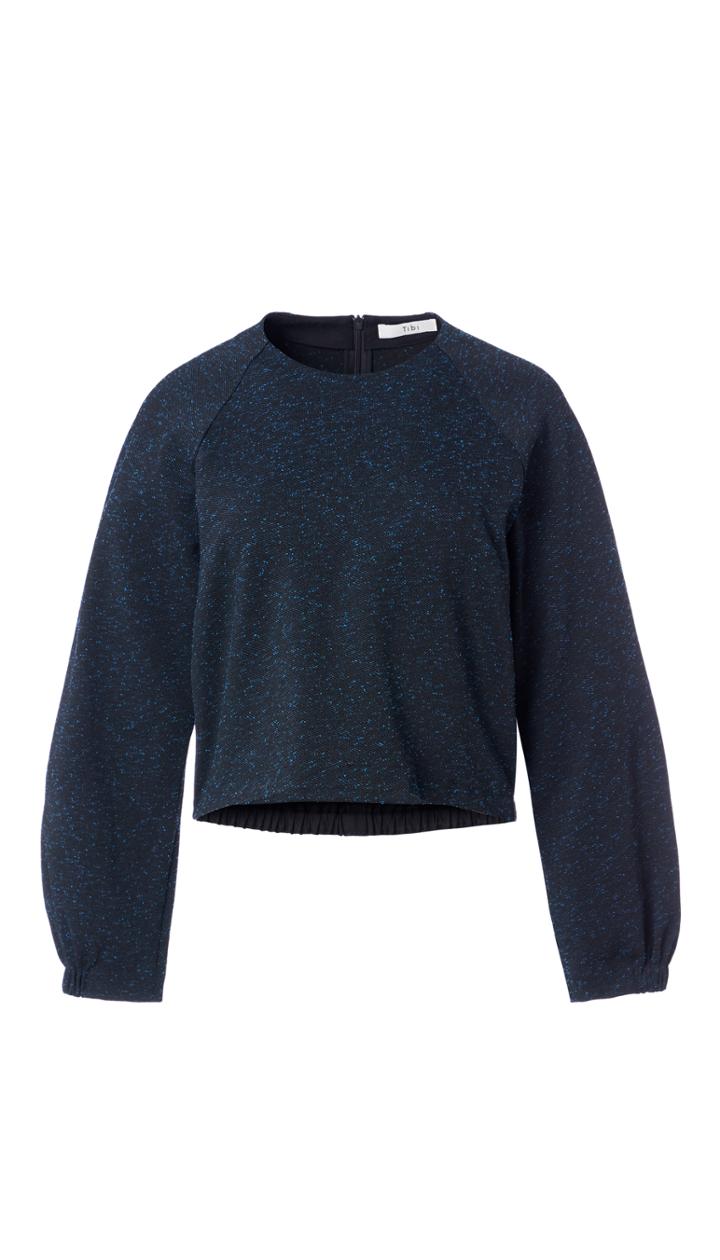 Eclipse Pique Cropped Sweatshirt