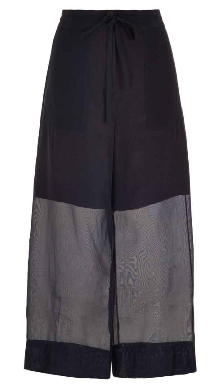 Isa Organza Cropped Cargo Pants