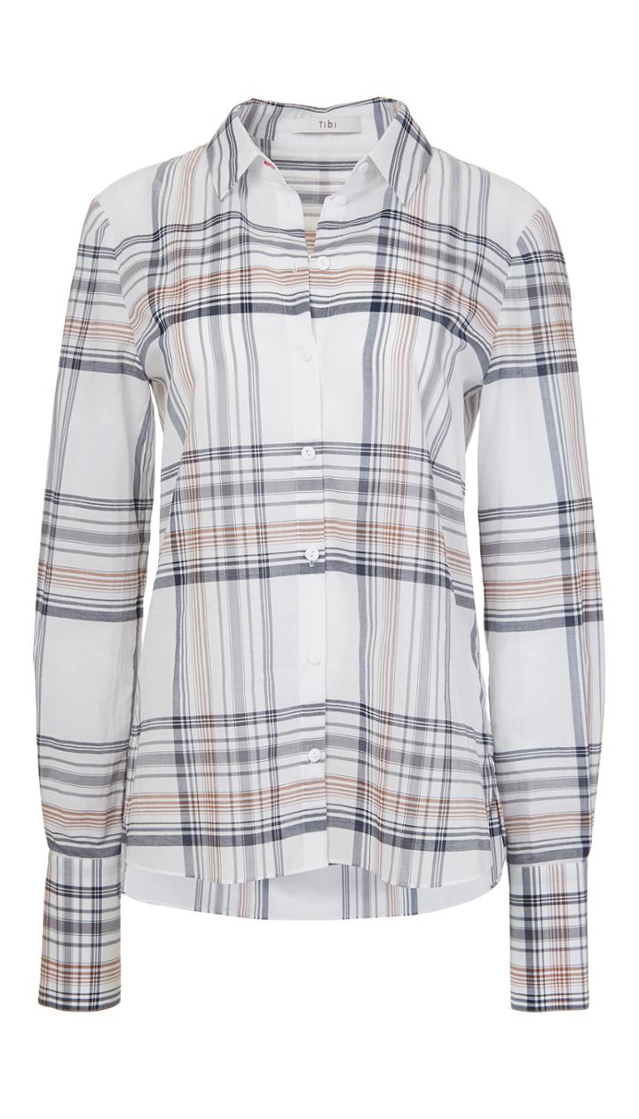 Plaid Shirting With French Cuffs