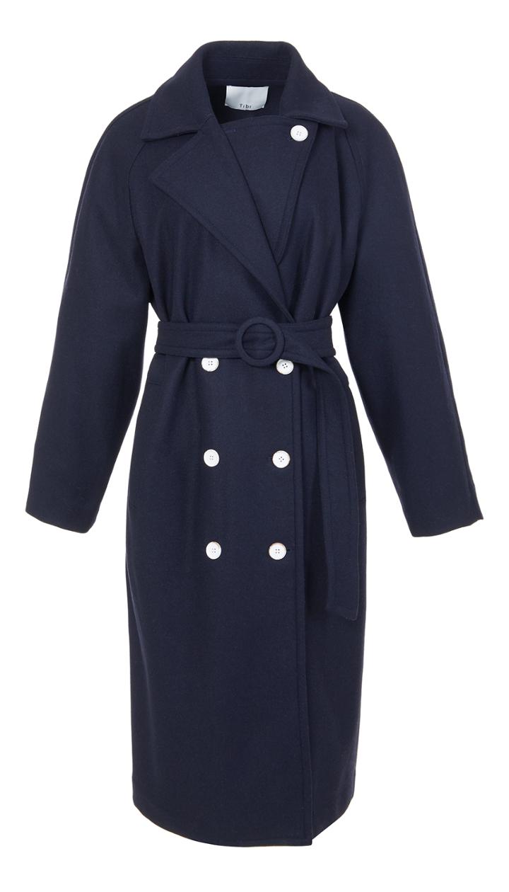 Bonded Wool Double Breasted Coat