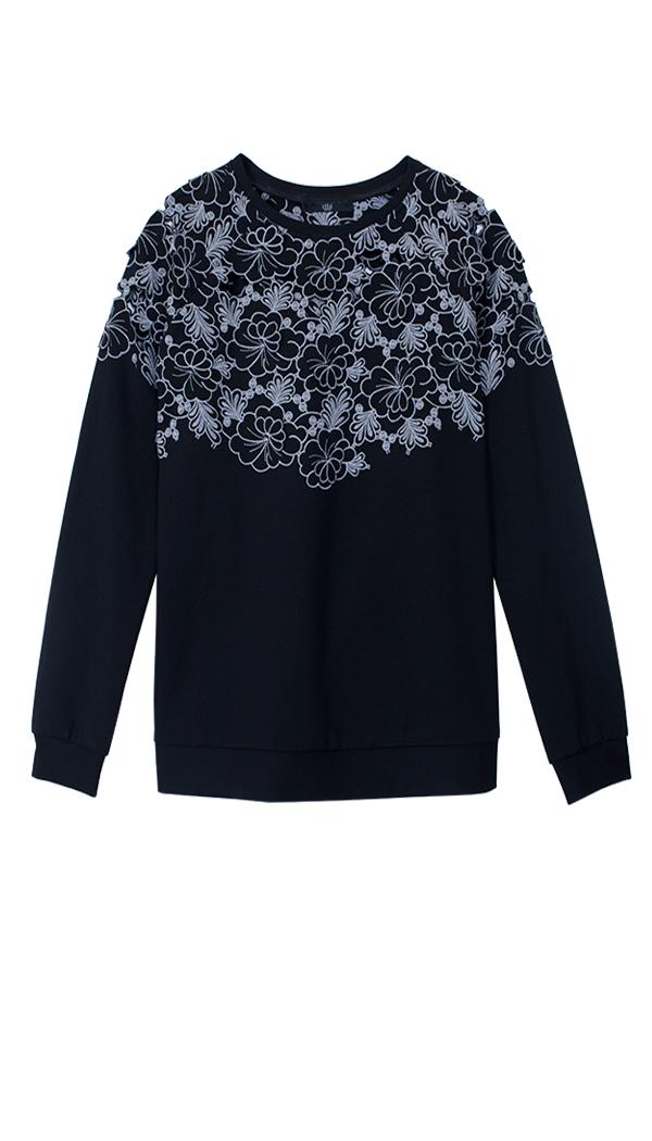 Blossom Cut Out Long Sleeve Top