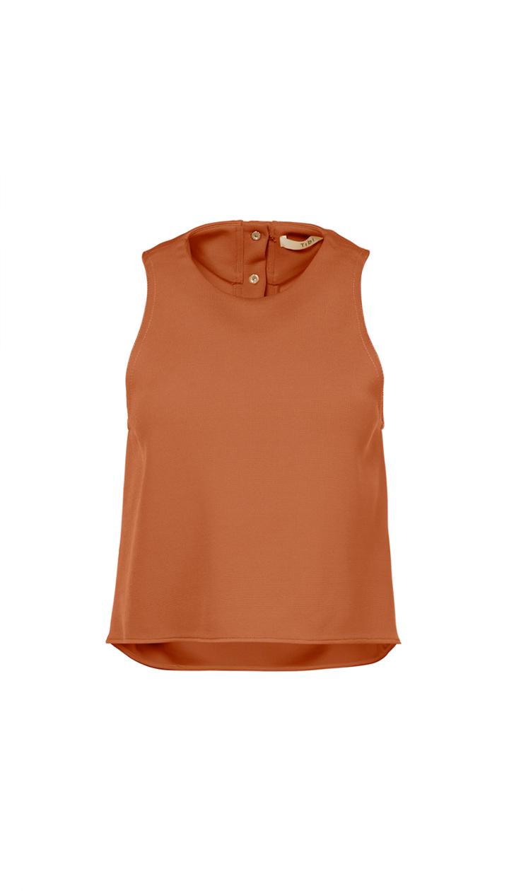 Viscose Crepe Knit Cropped Tank