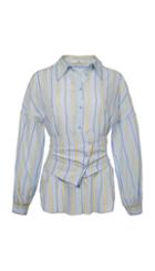 Striped Shirt With Removable Corset Belt