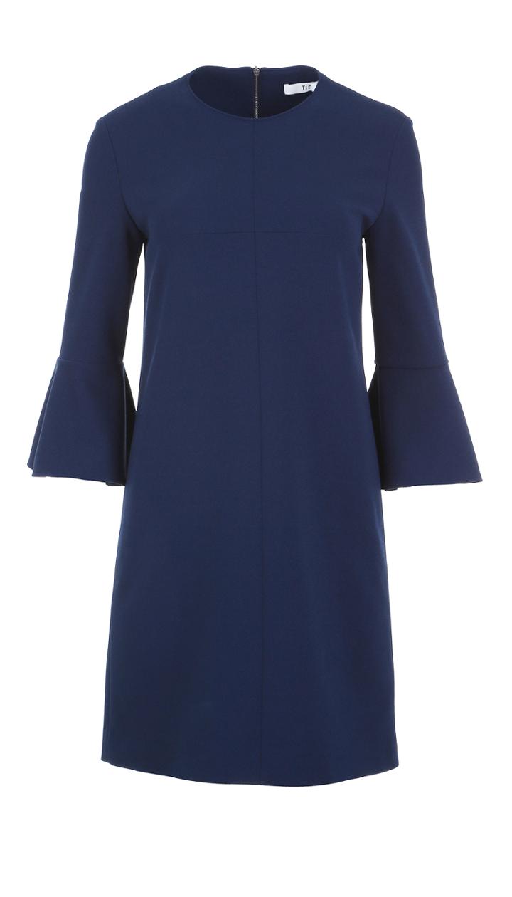 Structured Crepe Bell Sleeve Dress