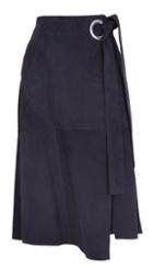 Suede Wrap Skirt