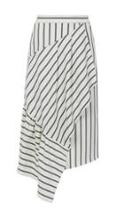 Lucci Stripe Asymmetric Ruffle Skirt