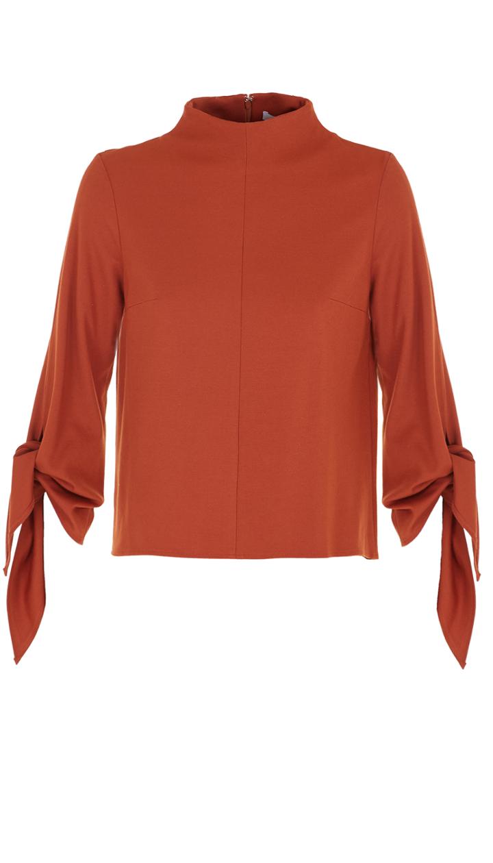 Bond Stretch Knit Mock Neck Top