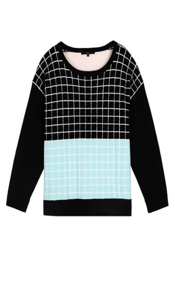 Grid Blocks Sweater