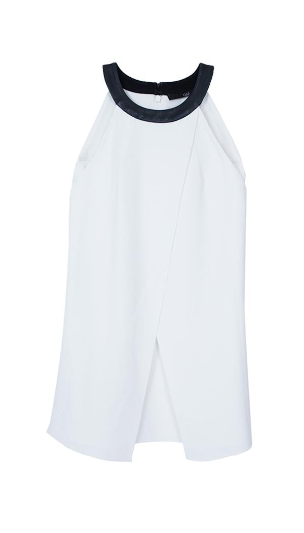 Arden Crepe Draped Halter Top