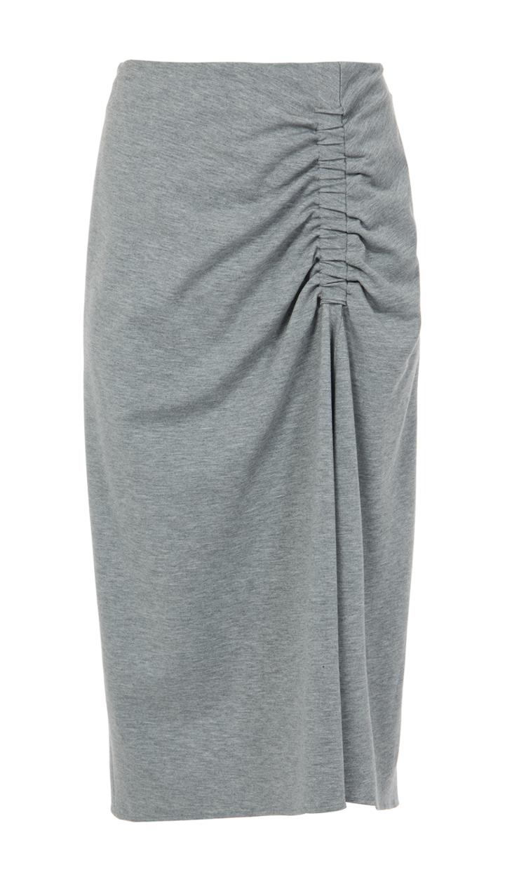 Bond Stretch Knit Shirred Skirt