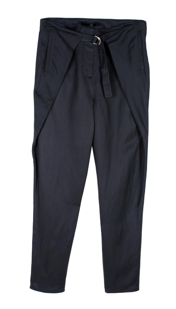 Cupro Piquet Relaxed Slim Pants